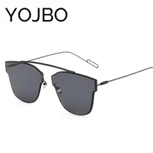 YOJBO, Зеркальные Солнцезащитные очки для женщин, фирменный дизайн, поляризационные,, модные, негабаритные очки, для девушек, высокое качество, UV400, ретро очки