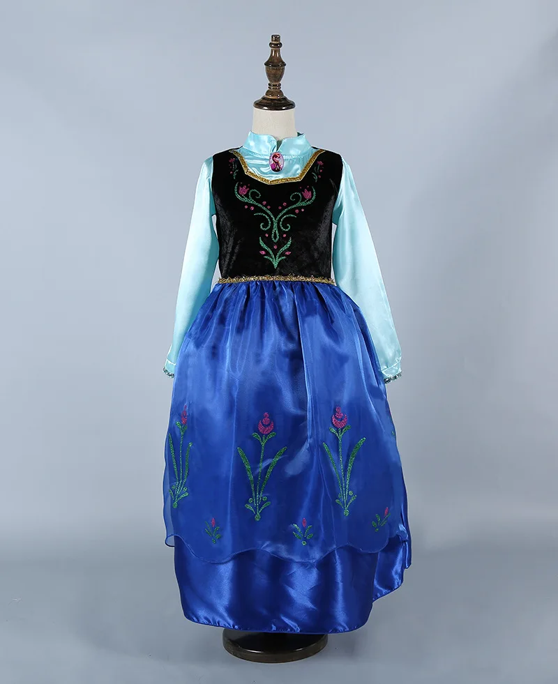 Платье для девочек Карнавальный костюм Анны и Эльзы на Хэллоуин летние платья платье принцессы Эльзы для девочек на день рождения, праздничная одежда