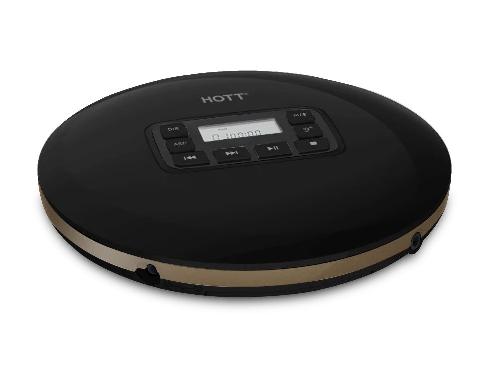 HOTT CD611T портативный Bluetooth CD-плеер с перезаряжаемой батареей светодиодный дисплей, CD walkman наслаждаться музыкой и аудиокнигой