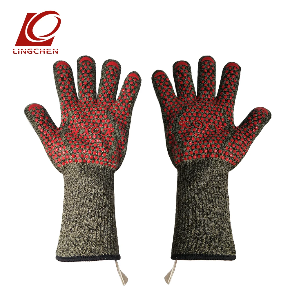 Новые водонепроницаемые рукавицы для духовки огнестойкие перчатки для приготовления пищи противорежущие рукавицы для барбекю Арамидные три защитные перчатки