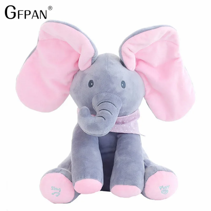 

Peek boo Educational Singing Elephant Electronic Music Plush Toy Educational soft stuffed Anti-stress Child Funny Gift For Kids