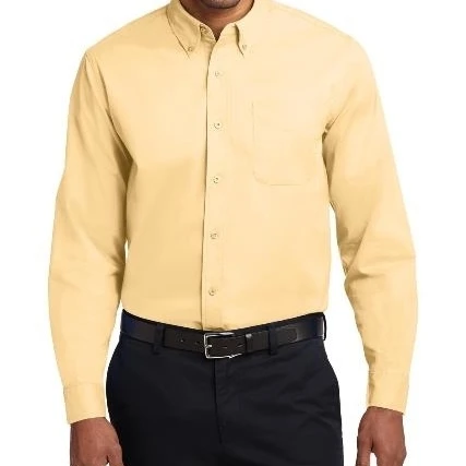 Port Authority S608 Mens Long Sleeve Easy Care Shirt Yellow - 3XL (1)