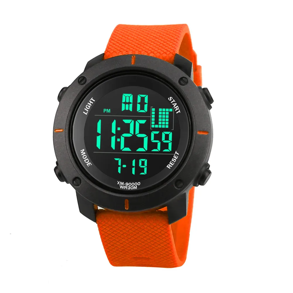 

New orange Men Smart Watch 50M Waterproof Sports LED Digital Military Watch Fashion Outdoor Wristwatches Relogio Masculino N0807