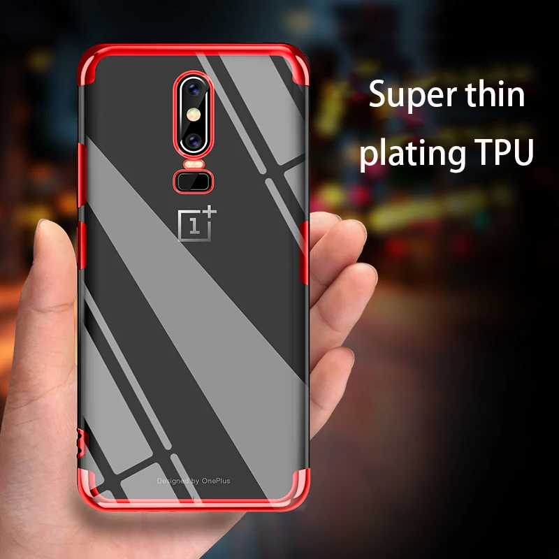 

Luxury Electroplating Shining Phone Case For Oneplus 6T 5 5TUltra Thin Soft TPU Plating Back Cover Shell for One plus1+6T 5