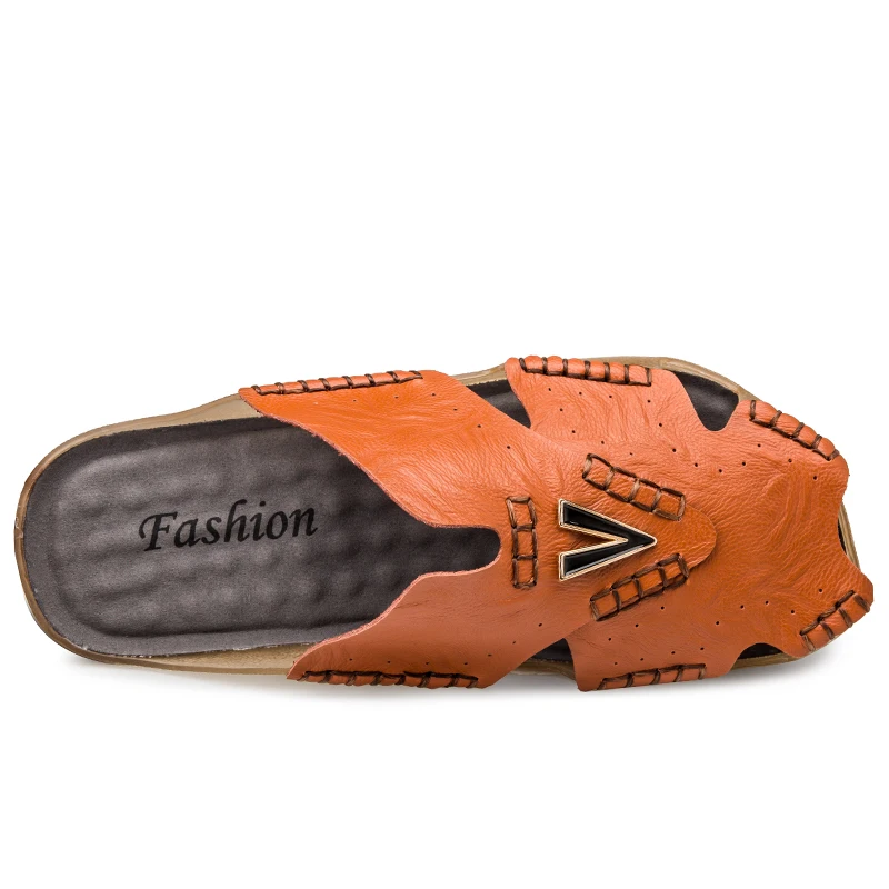 A4 النعال الرجال الوجه يتخبط الرجال الصنادل 2019 crocse السدادات Sandalias حذاء تمساح ساندليس رجل الصنادل الرجال الصيف خف جلدي