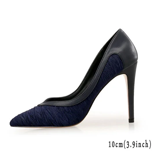 11 43 Navy Blue Pumps Shoes Satin Pointed Toe Plus Size Extreme Vintage 12  44 Wine Red Ladies High Heels 8cm Ultra Low Scarpin - Pumps - AliExpress