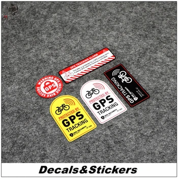 

NO.L377 GPS Tracking Caution 3M Reflective Modified Stickers Waterproof Decals Bicycle Racing Motorcycle Scratches Cover