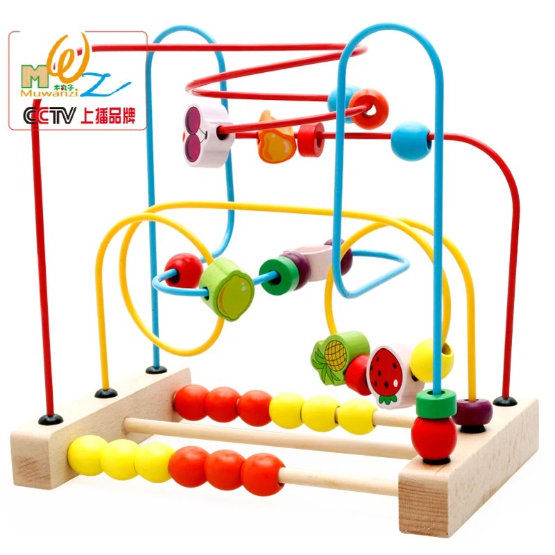 blocks on wire toy