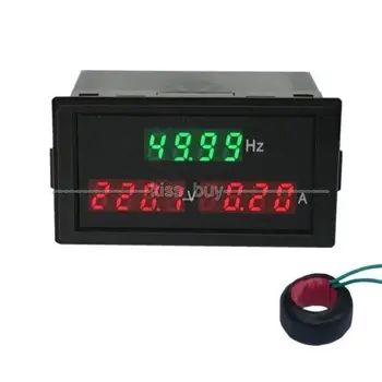 

AC 80v-300v 100A digital LED AC Voltage Current Frequency Combo Meter 110v 220v