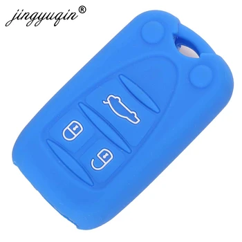 Keyforkess custodia portachiavi in Silicone a 3 pulsanti per ALFA Romeo 159 Giulietta Brera 156 A159 Q4 GT 946 Spider portachiavi - Jingyuqin custodia portachiavi in Silicone a 3 pulsanti per ALFA Romeo 159 Giulietta Brera 156