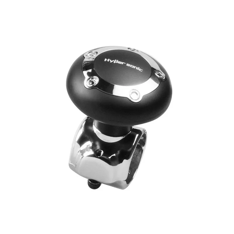

Hypersonic Black Car Steering Wheel Knob Power Spinner Handle Easy Turn Safe Driving