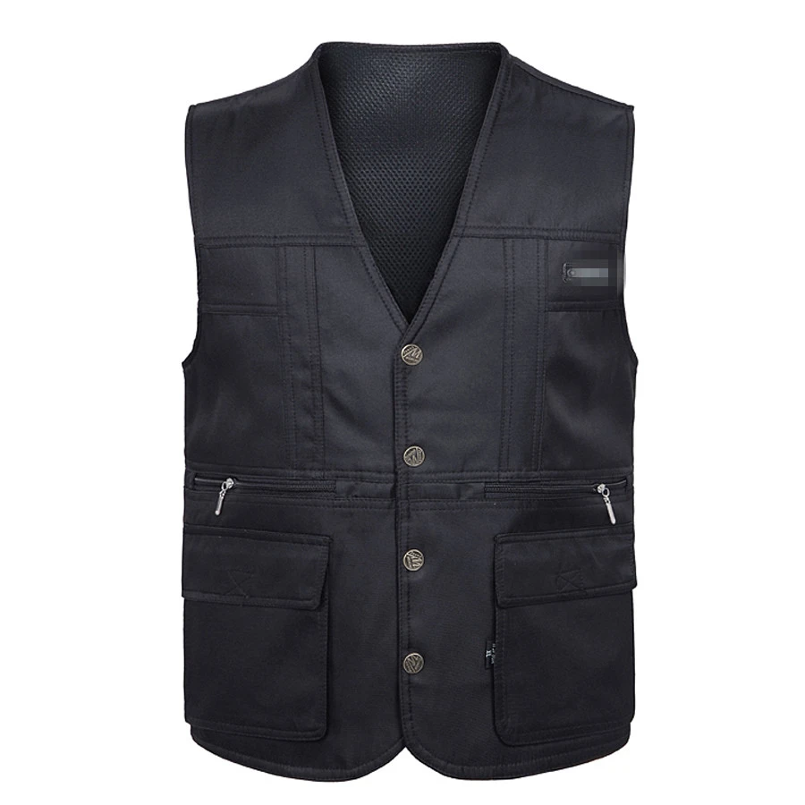 Autumn Summer Casual Men's XXL Clothes , Male Loose Journalist Vest