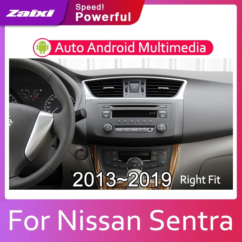 Sale ZaiXi Car Android System 1080P IPS LCD Screen For Nissan Sentra Sylphy 2013~2019 Car Radio Player GPS Navigation BT WiFi AUX 5
