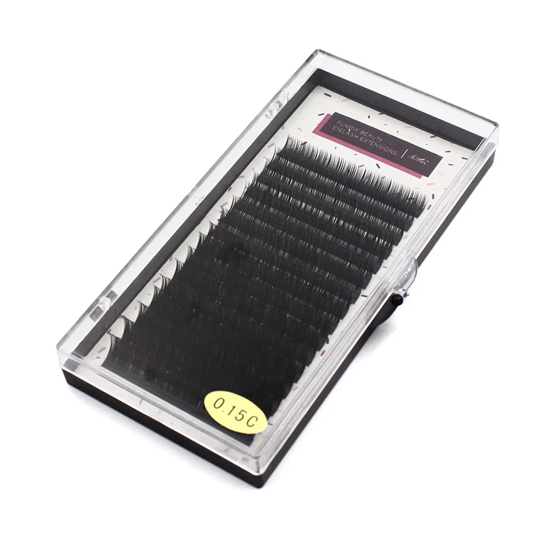 

16Rows C D Curl Length 7~14mm Mix In One Tray Natural Faux Mink Individual Eyelash Extension Makeup Cilia soft False eyelash