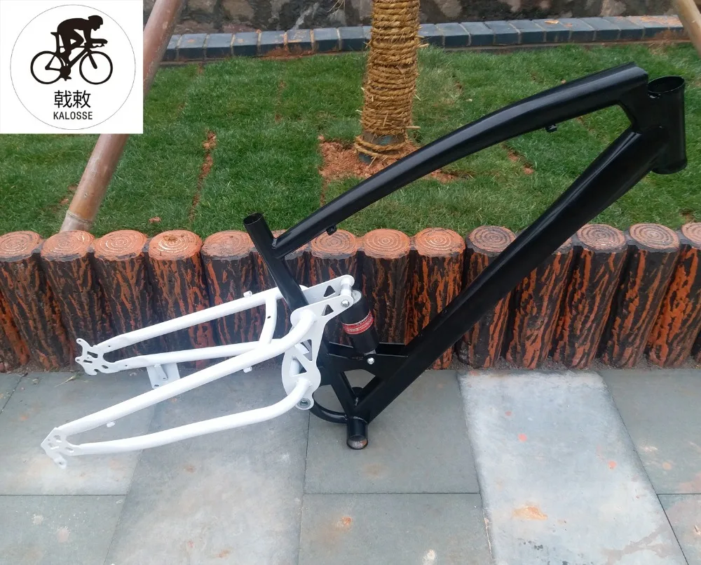 Kalosse DIY colors Full suspension Beach bike frame, 150mm travel 26*4.8 tires 26er snow bike frame