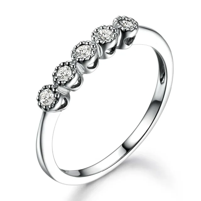 14k White Gold Natural Conflict Free Diamond Stones Antique 14k White Gold Natural Conflict Free Diamond Stones Antique Engagement Ring Wedding Band Anniversary Gift S