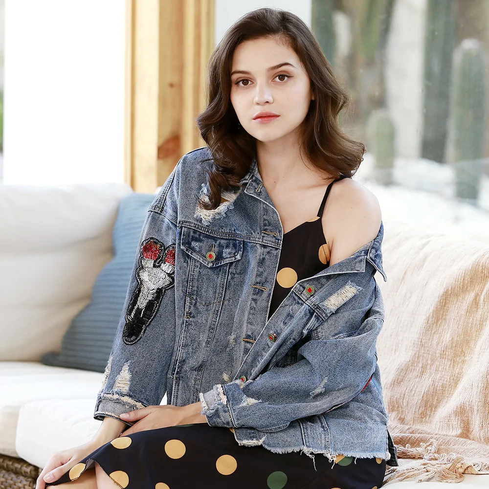 

2019New Denim Jacket South Side Serpents Streetwear Tops Spring Jean Women Jacket Harajuku Hip Hop Denim Clothing Female