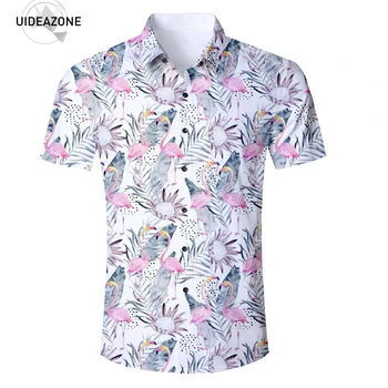

Eur Size Men Shirt 2018 Short Sleeve Single Breasted Summer Vacation Hawaiian Shirt Male Brand Clothes Casual Social Mens Shirts