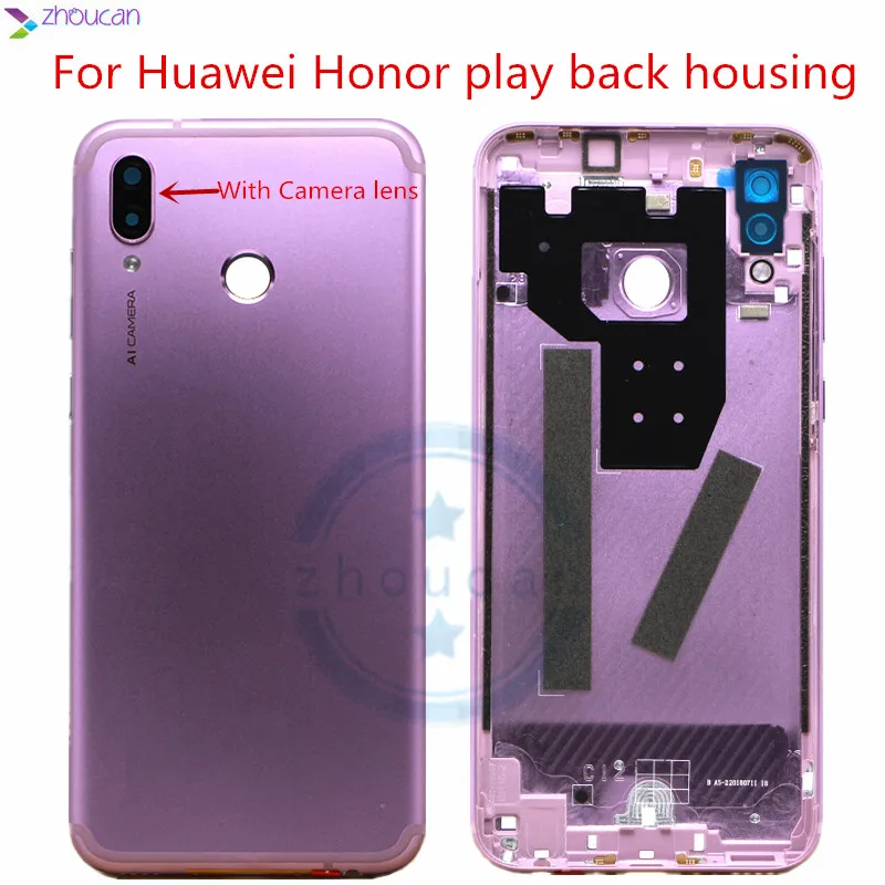 Задняя крышка для батареи Huawei Honor Play задняя задней панели металлическая дверь COR