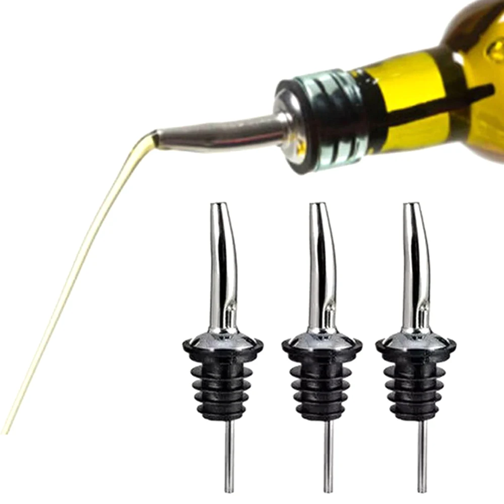 New 2 Pcs Stainless Steel Bottle Caps Liquor Spirit Pourer Dispenser