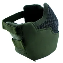 CS противогаз поле мундгард Усиленная стальная сетка половина лица защитные маски V8 Зеленая Армия оборудование для вентиляторов