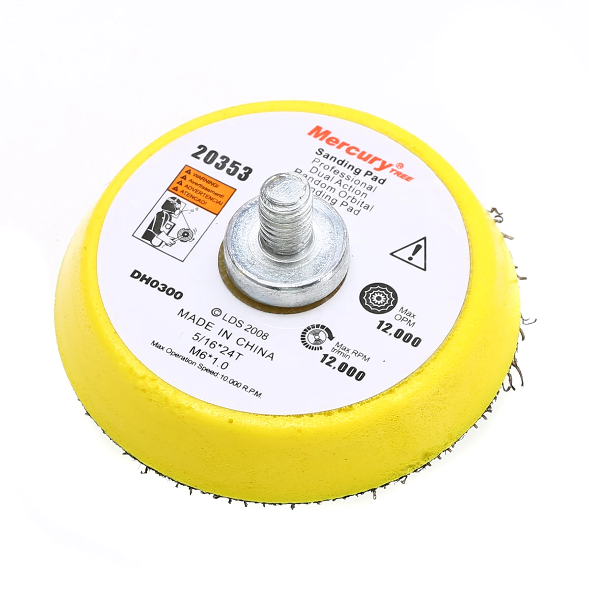 OSSIEAO 16pcs/Set 50MM Flat Polishing Puff Pad Plate Kits for Air Car Polisher Sander M6X1