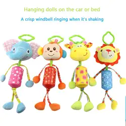 От 0 до 3 лет Детские игрушки мультфильм Животные висит кровать колокол головоломки детские прикроватной тумбочке погремушка игрушки M1