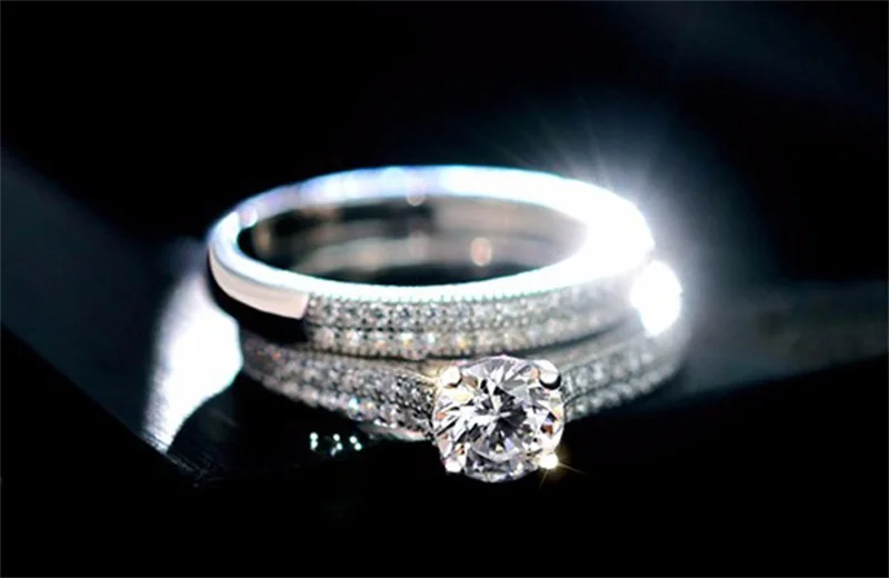 CC 925 Серебряные кольца для женщин простой дизайн Двойные штабелируемые модные ювелирные изделия Свадебные наборы обручальное кольцо аксессуар CC634