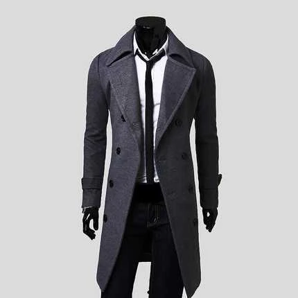 Hombres Chaqueta de Invierno Peacoat manteau Moda de Alta Calidad Nueva Marca de Invierno Para Cazadora Abrigo Cuartos H6973 - AliExpress