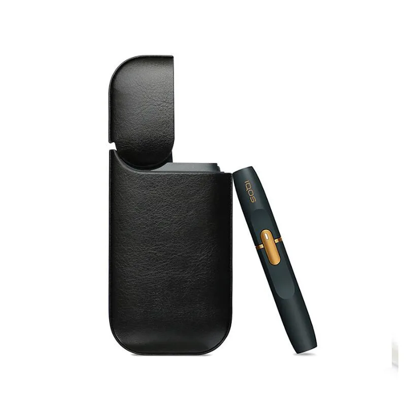 JINXINGCHENG сумка для Iqos 2,4 Plus Чехол защитный держатель Чехол кошелек из искусственной кожи чехол - Цвет: Черный