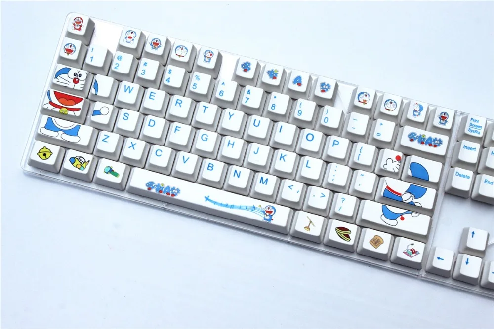 Doraemon 108 ключ Вишневый профиль PBT толстый keycap краситель-сублимированный Cherry MX Переключатель Keycap механическая клавиатура keycap