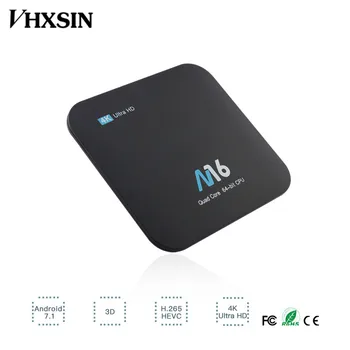 

VHXSIN 20 Pcs/lot Smart TV Set-top Boxes M16 Amlogic S905X Quad-core Android 7.1 UHD 4K