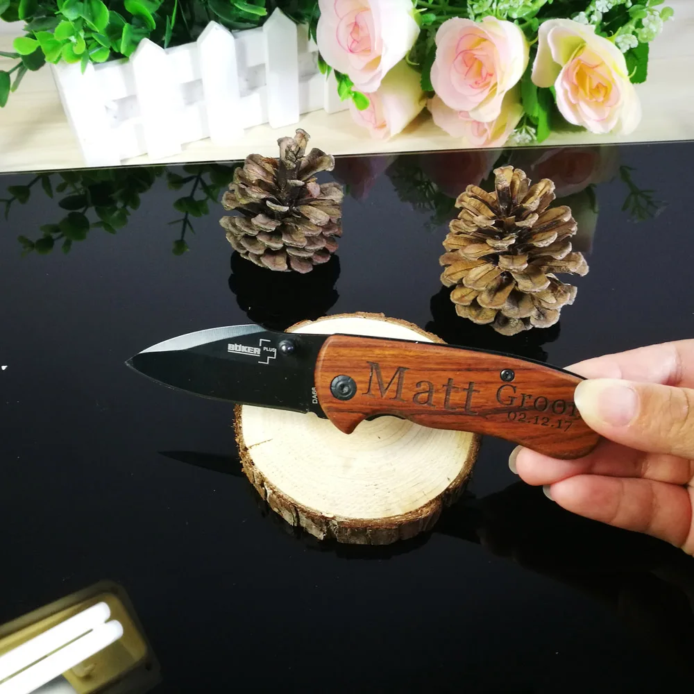 

Customized Groomsmen favors gifts for men Personalized Pocket Knife,wedding Knives last name,Engraved Pocket Knife, Father'Day
