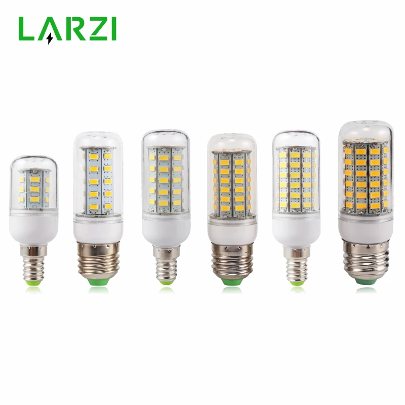 LARZI E27 светодио дный лампа E14 светодио дный лампы SMD5730 220 V Кукуруза лампы 24 36 48 56 69 72 светодио дный s люстра свечи светодио дный свет для