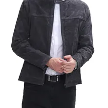 Hoffen/высококачественные мужские Куртки из натуральной кожи с воротником-стойкой на молнии; модель года; кожаная мужская мотоциклетная куртка; повседневные пальто