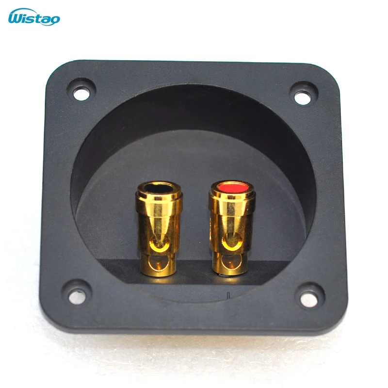 

Square Binding Post Type Speaker Terminal Box Board Cup Wire Cable Connector 80x80mm Pull-push Terminals HIFI DIY Free Shipping