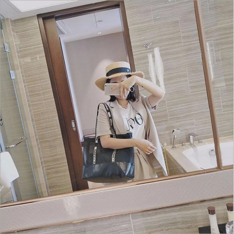 SHUSHIRUO модные высококачественные женские прозрачные сумочки в клетку летние