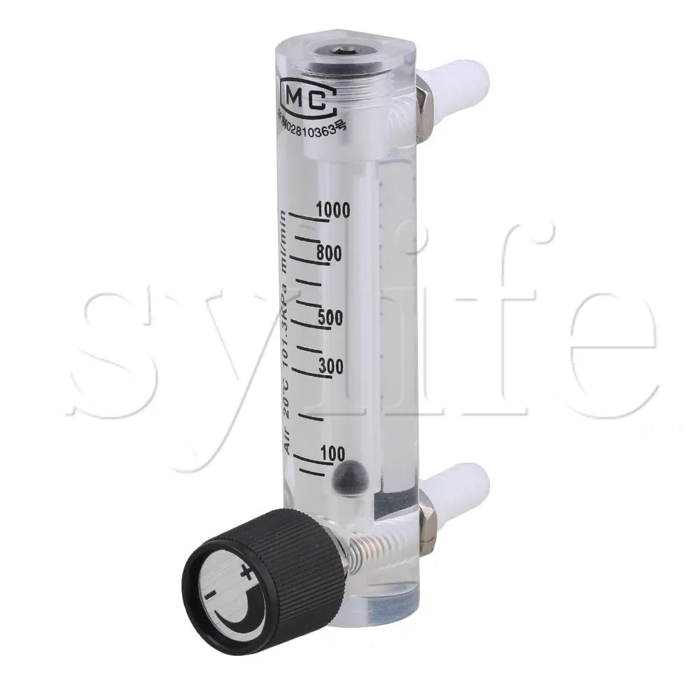 100 1000ml/min Air Oxygen Gas Flow Meter for Measuring Controlling Flow