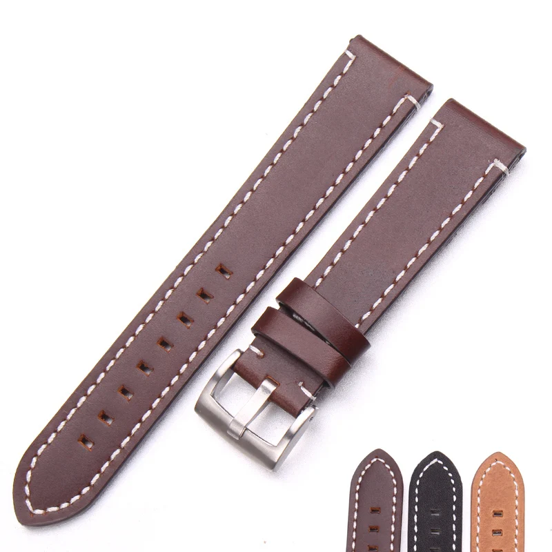 Hand Stitching Vintage Watchbands Men Genuine Leather 18 20 22mm Calfskin Watch Band Strap Metal Buckle Accessories
Hand Stitching Vintage Watchbands Men Genuine Leather 18 20 22mm Calfskin Watch Band Strap Metal Buckle Accessories