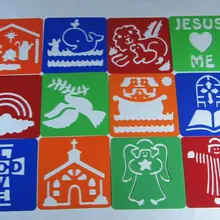 32 шт./партия. трафарет с Иисусом, персиковые трафареты, детские игрушки. Художественные трафареты. игрушки для рисования, подарок на день рождения. игрушки для детского сада