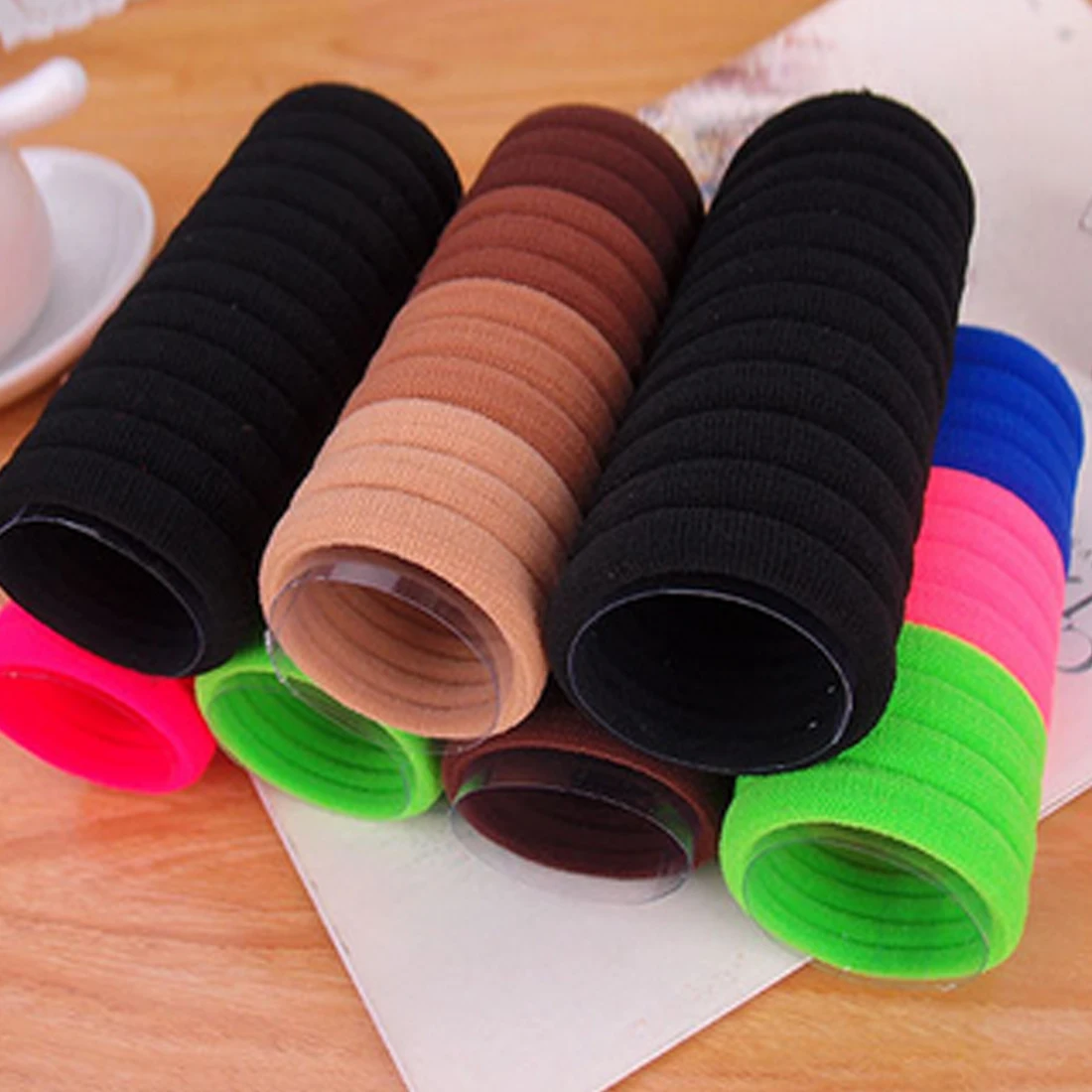 24 pcs Elastic Ties Rope Ponytail Holders Hair Accessories Tools To Create Hairstyles Hair Styling Tools Hair Braiding Machine