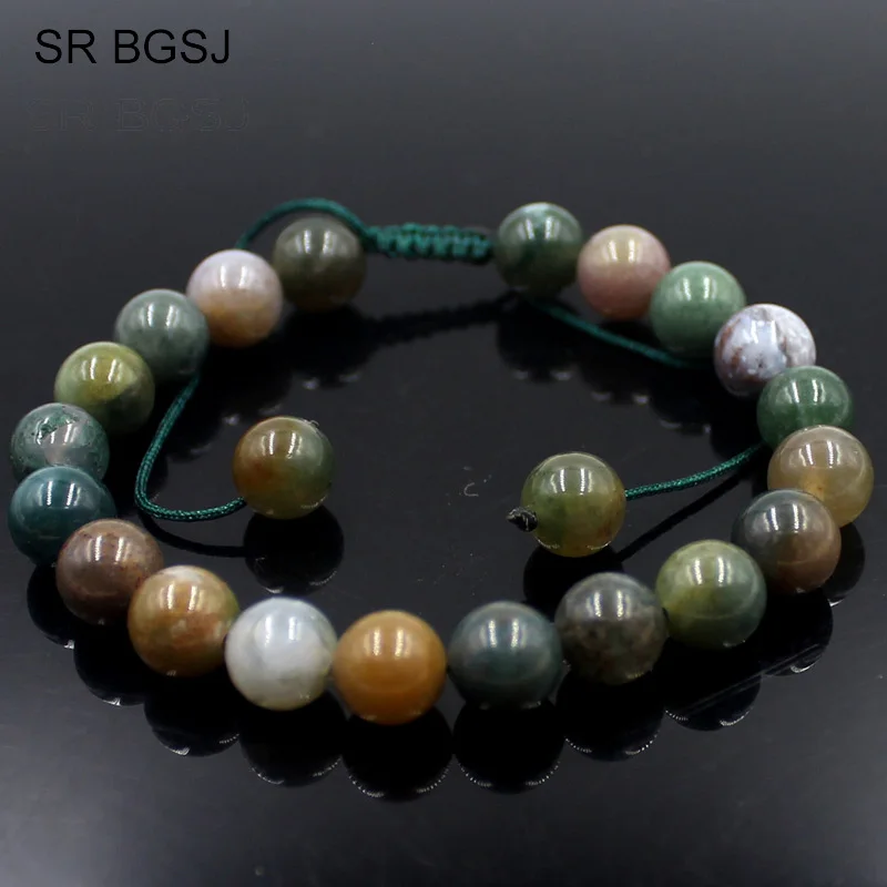 Free Shipping 6mm 8mm 10mm Women Jewelry Natural Gems Stone Beads Adjustable Indian Agat Onyx Wrist Bracelet 7&quot 7.5&quot 8&quot|wrist