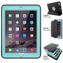 For Apple New Pad 9.7 2017 Case New Business Smart Sleeping 3-Foldable Cover 3-Layer Protection Shell