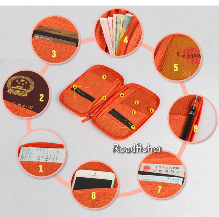 Passport storage bag pocket 4