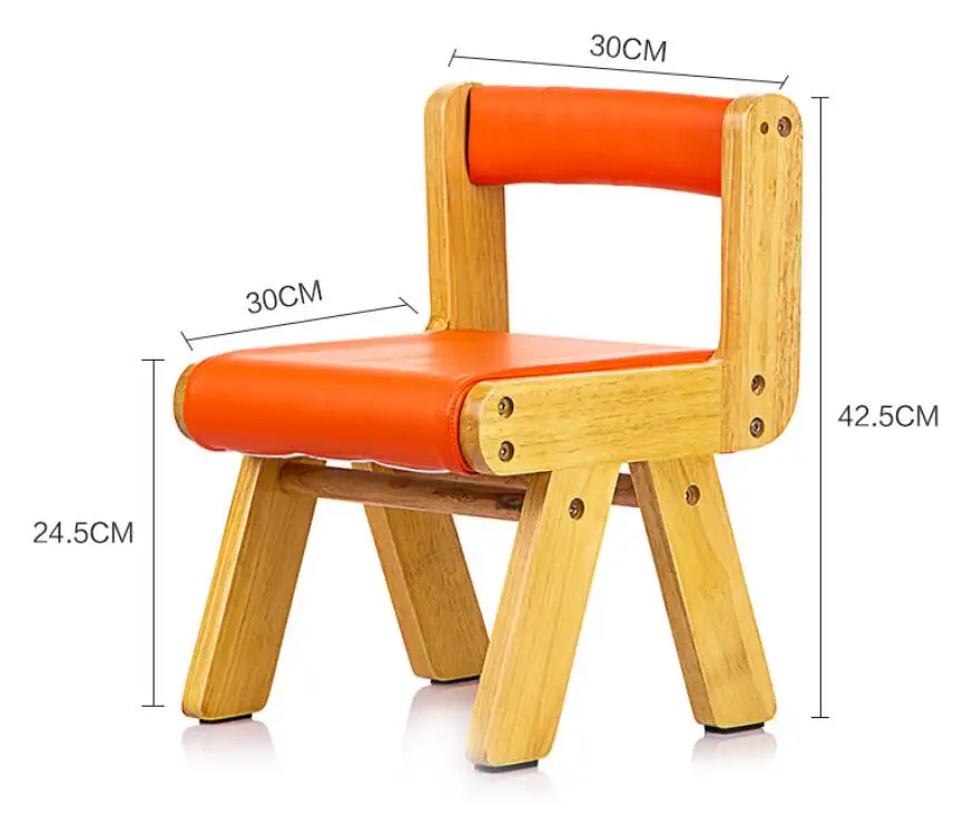 Луи модные детские стул спины твердой древесины ребенка детский сад семья обеденный табурет обучения