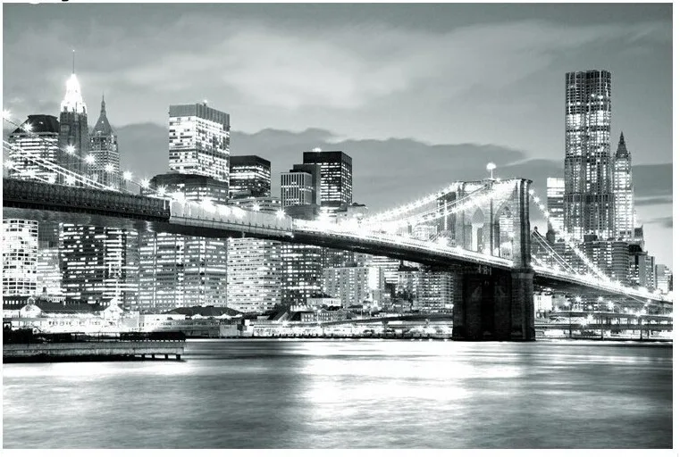 Custom Vintage Wallpapernew York City Night Scene Of Stereo Wall