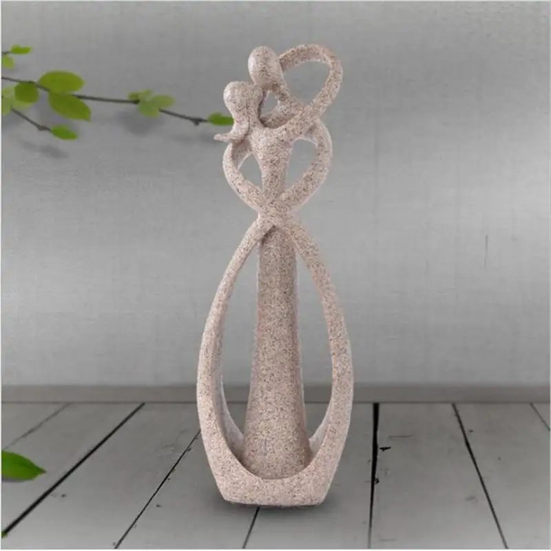 Goede Abstracte Liefhebbers Standbeeld Zandsteen Cameo Woondecoratie Nieuwigheid Bruiloft Liefhebbers Valentijnsdag Gift Present Craft Sculpturen