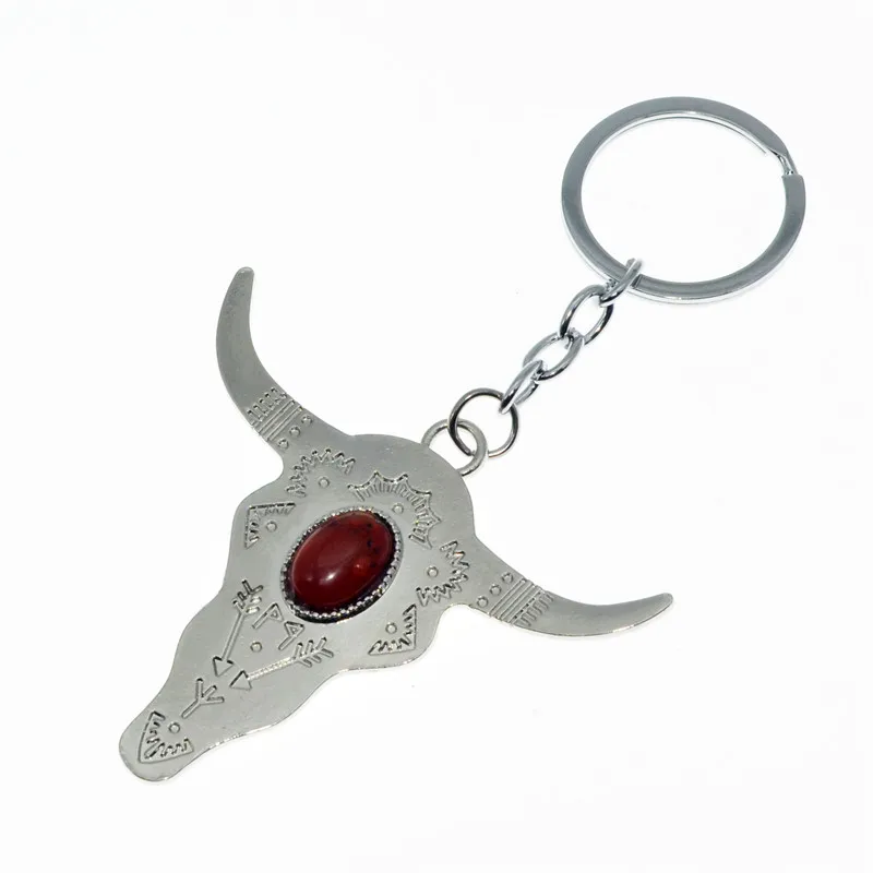 BOHO Stone tiger брелок для ключей в форме глаза Ox Horn Key Chain Keychain Богемные аксессуары