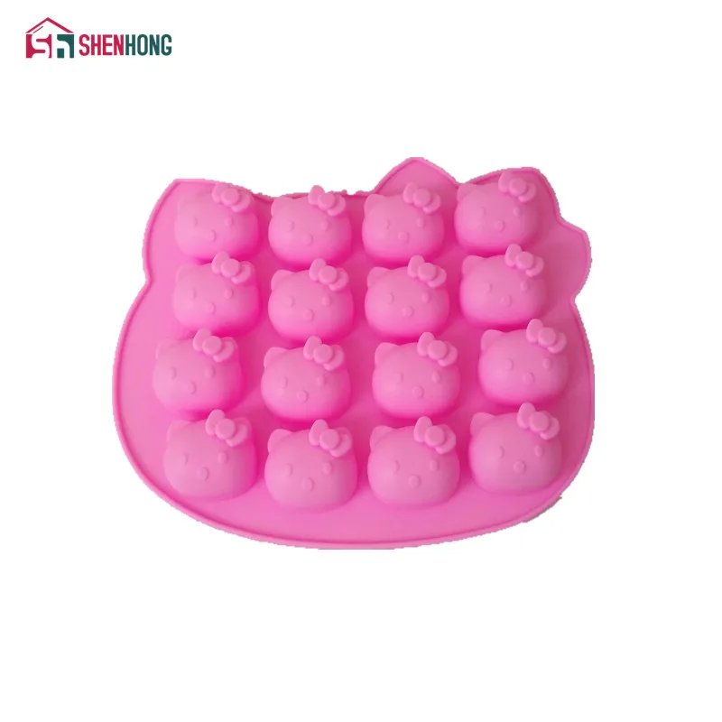 

Pink kitty Shape Fondant Cake Pan Silicone Mold Sugar Craft Baking Pan Cake Decoration
