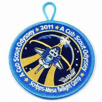 

A Cub Scout Odyssey Embroidered Badges Made by Twill and Flat Broder and PVC Backing free shipping by Post